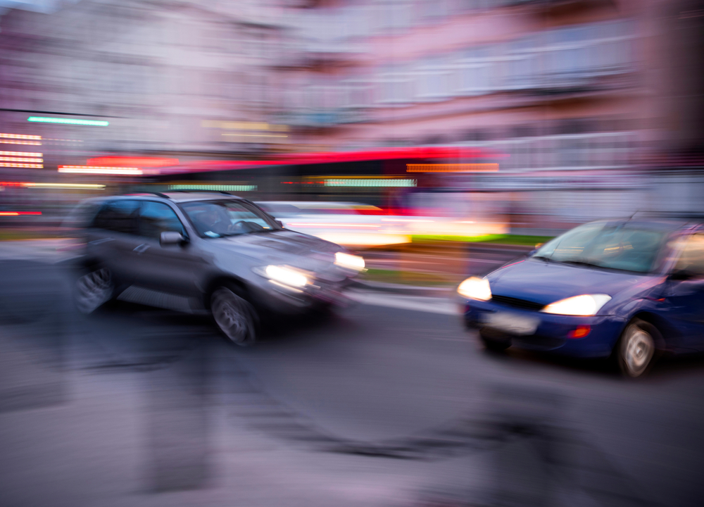 Car,Accident.,Two,Cars,Crashed,On,The,City,Road.,Intentional