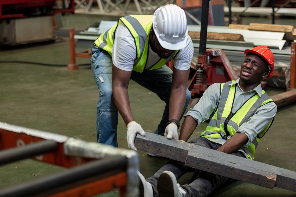 Industrial,Accident,Concept.,Male,African,American,Accidents,From,Working,Carrying